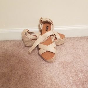 Tan suede espadrille